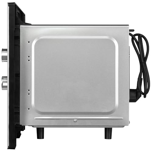 Exquisit® Microondas Combi de Encastre, 20L, 800W, Grill 1000W, Acabado en Acero Inoxidable, 8 Programas Automáticos, Display Digital, Plato 27Cm, Medidas 38,6x59,5x37,5 Cm.
