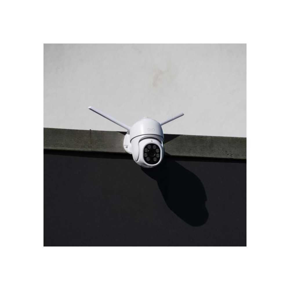 DIO Connected Home - Cámaras para Exteriores (Doble Banda, 4 MP, Cableada, giratoria)
