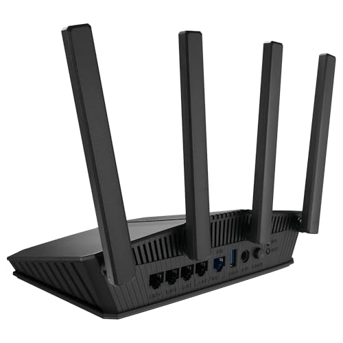 ASUS RT-BE58U - Router Extensible WiFi 7 AiMesh, 4K-QAM, MLO, WAN/LAN 2,5G con detección por IA, Cuatro Puertos 1G, Seguridad de Red Comercial, Control Parental, IoT, Red Infantil, VPN