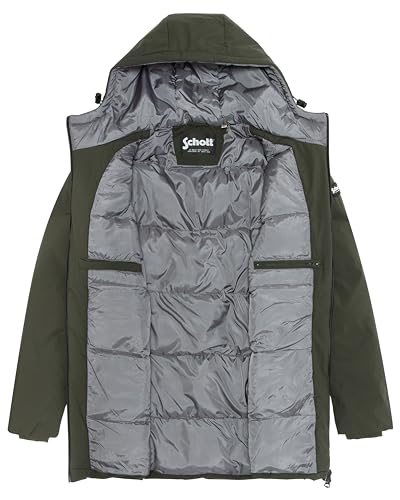 Schott NYC Fargo2 Chaqueta, Verde, L para Hombre