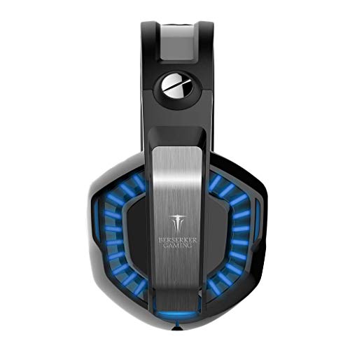 BERSERKER Auriculares Gaming USB 7.1 con Micrófono, Vibración de Graves, LED, Control Remoto, 50mm