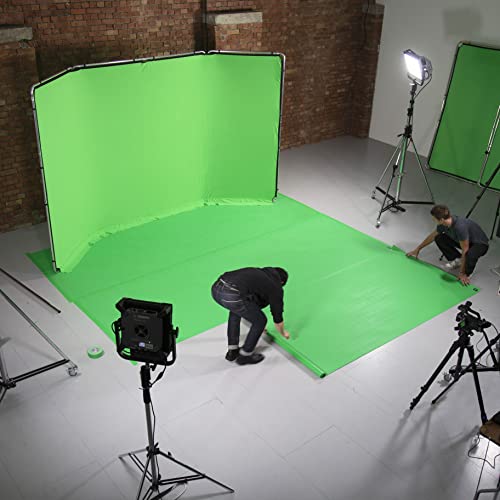 Manfrotto Banda de Suelo de Vinilo 1,37 m x 4 m Chroma Key Verde - Pantalla Verde - Bandas Modulares - Mate - Rollo Compacto - Resistente - Fácil de Limpiar - Inarrugable - Reutilizable - LL LB7965