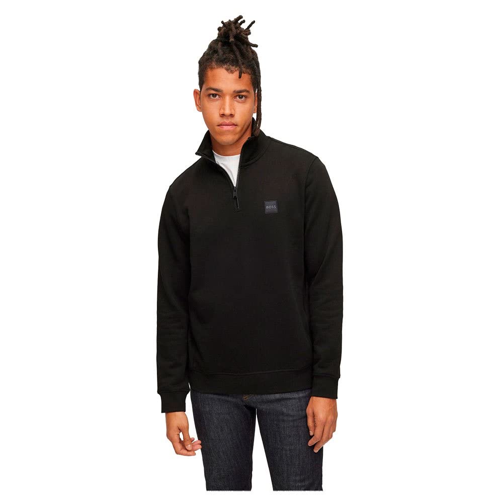 BOSS Zetrust, Sudadera para Hombre, Black1, L