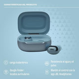 JBL Live Buds 3 Auriculares inalambricos de botón,True Wireless con cancelación de ruido adaptable, hasta 40 horas de reproducción, Bluetooth, audio de alta resolución, azul