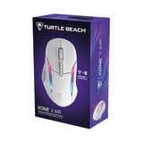 Turtle Beach Kone II Air: ratón inalámbrico ergonómico RGB para Juegos, batería de 350 Horas, Sensor óptico de 26 000 PPP interruptores ópticos de 100 Millones de clics, Blanco ártico
