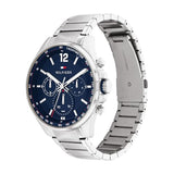 Tommy Hilfiger Reloj Analógico de Cuarzo Multifunción para Hombre con Correa de Acero Inoxidable Plateada - 1791973