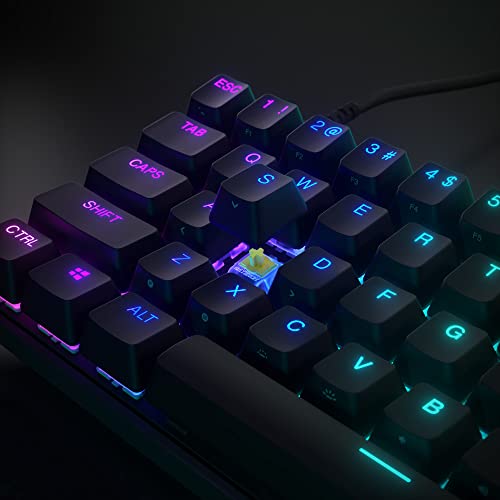 SteelSeries Apex 9 Mini - Teclado Mecánico de Gaming - Interruptores ópticos - Accionamiento de 2 puntos - Forma compacto Esports Mini 60 % - Interruptores intercambiables - Teclado nórdico (QWERTY)