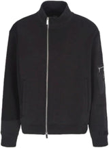 Armani Exchange Black Edition, Sleeve Pocket, Silicon Logo Patch Sudadera, Negro, XL para Hombre