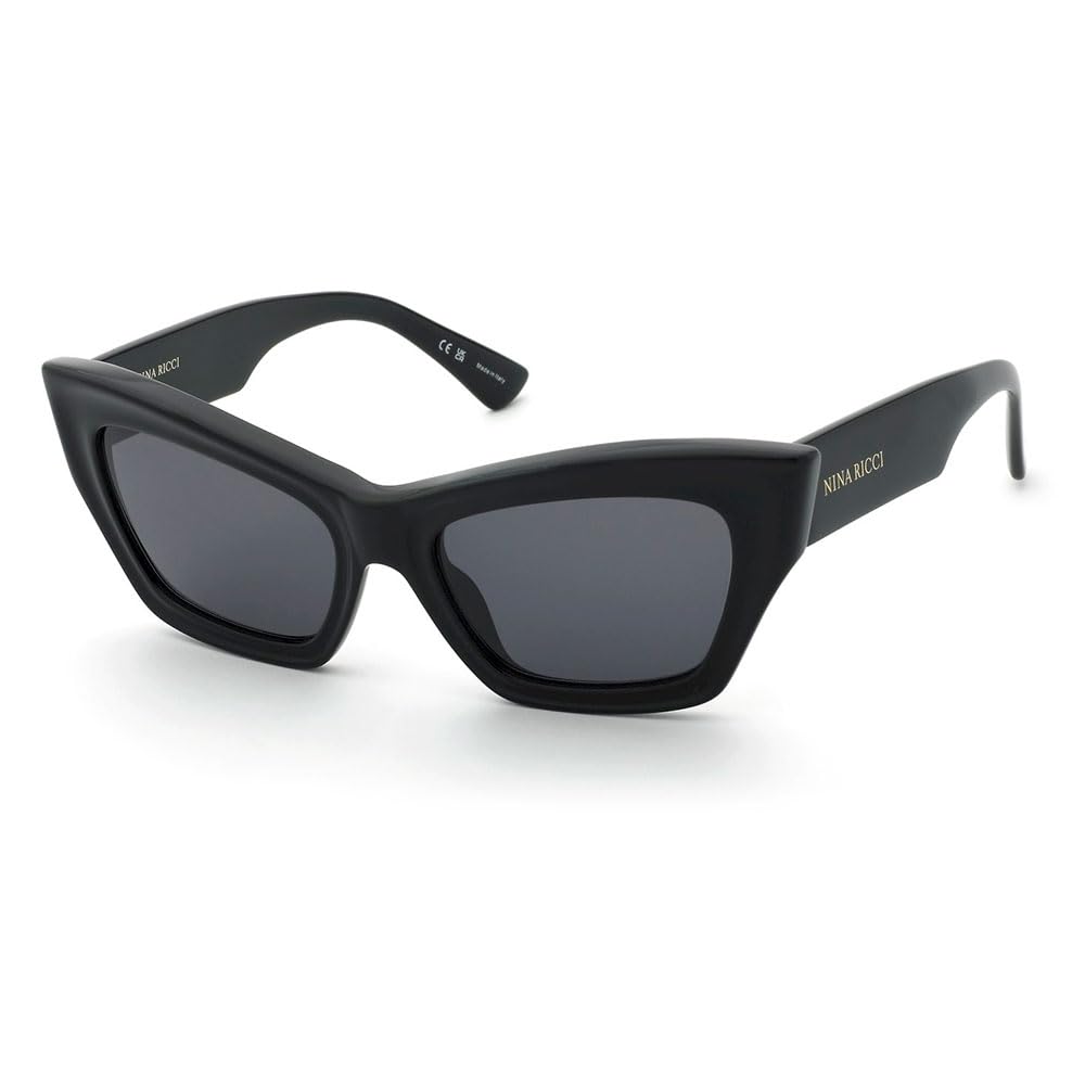 Nina Ricci, SUNGLASSES, SNR434-56-0700, SHINY BLACK, Female