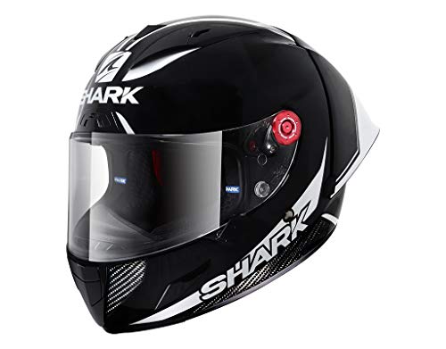 Shark Race-r Pro GP Blank 30th Anniversary Casco Moto, Hombre, Negro, XS