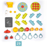 Smoby- Muro de Actividades Doble Cara- Diversión 6 en 1 Circuito de Bolas y Agua, Tres en Raya, Pizarra, Juego de Lanzar Pelotas y más, 29 Accesorios, A Partir de 2 Años (7600840300)