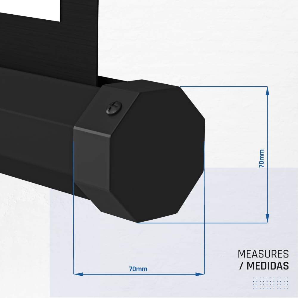 iggual Pantalla Proyección 100" Cuadrada-Portátil Manual Enrollable con Trípode- Visión 180º- Compatible 4K y Cualquier Proyector- Altura Ajustable- Bolsa Transporte y Trípode Incluido (180x180 cm)