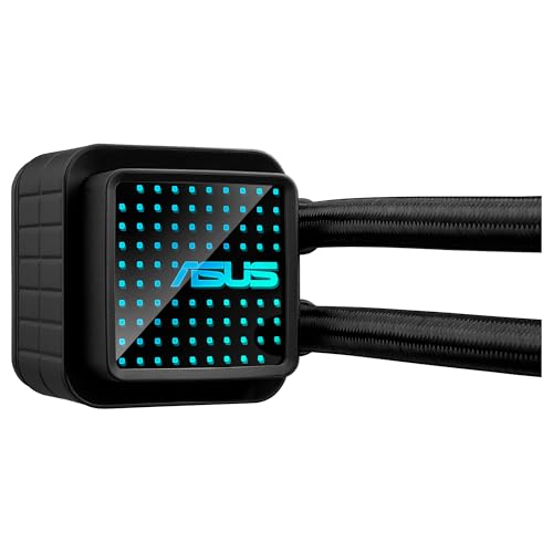 ASUS Prime LC 240 ARGB - Sistema de refrigeración líquida para CPU todo en uno con zona de contacto con la CPU y canales con aletas, bloque de agua con lentes de espejo infinito y ventiladores ARGB