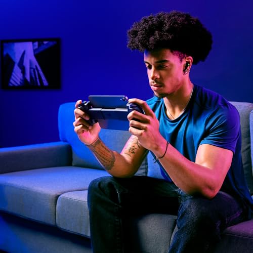 Razer Kishi V3 Pro - Mando gaming USB-C para iPhones, smartphones Android y mini tablets de hasta 8" - Plug and Play- sticks analógicos antideriva (12 botones - hápticos Sensa HD) Negro