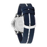 Tommy Hilfiger Reloj Analógico de Cuarzo para Mujer con Correa de Tejido de Plástico del Océano Azul Marina - 1782511
