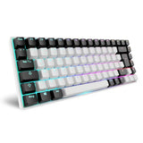 Sharkoon Skiller SGK50 S3 - Teclado para Videojuegos, Color Blanco, 75% de disposición