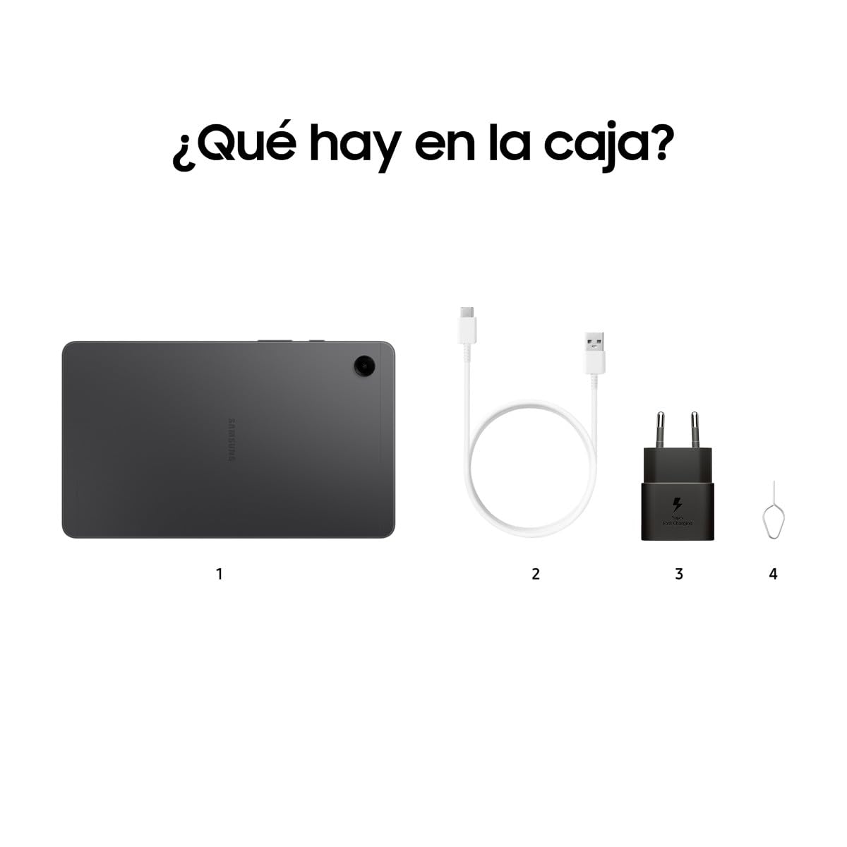 Samsung Galaxy Tab A9 Tablet Android, 64 GB Almacenamiento, WiFi, Pantalla 8.7”, Sonido Nítido, Gris (Versión Española)