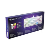 Turtle Beach Vulcan II Mini - 65% Teclado óptico mecánico para Juegos con iluminación RGB Personalizable, tecnología duplicadora de Teclas, Placa de Aluminio, Color Blanco