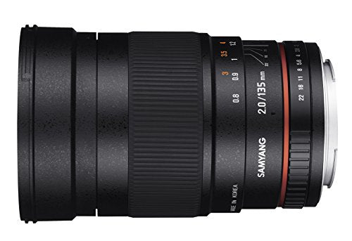 Samyang SY135M-C 135mm f/2.0 ED UMC Teleobjetivo para cámaras Canon EF Digital SLR, Color Negro
