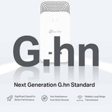 TP-Link PG2400P Kit Powerline Passante G.hn2400, G.hn Wave2 MIMO, 2+2 Puertos Gigabit Ethernet, Toma de alimentación Extra, Modo de Ahorro de energía, Plug & Play