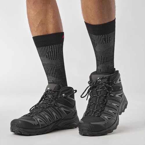 Salomon X Ultra Pioneer Mid Gore-Tex Zapatillas de Senderismo para Hombre, Cualquier clima, Sujeción del pie segura, Estabilidad y amortiguación, Black, 43 1/3