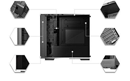 Silverstone SST-LD01B Lucid Serie Mini Tower Micro ATX - Caja para Ordenador (3 Paneles Laterales de Cristal Templado)