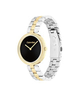 Calvin Klein Reloj De Movimiento De Cuarzo De Dos Manecillas para Mujer Colección Gleam con Correa de Acero Inoxidable Bicolor - 25100012
