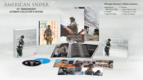 American Sniper 10th Anniversary Ultimate Collector's Edition with Steelbook [4K Ultra HD] [2014] [Blu-ray] [Region Free]