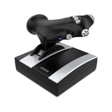 KROM K-FLIGHT -Joystick set, Juego palancas simulador vuelo, Palanca acelerador/dirección, modo interno vibración, Grip sintético mejor agarre, 2 ejes, 2 POV, 16 botones, PC, PS4, Xbox One, Negro