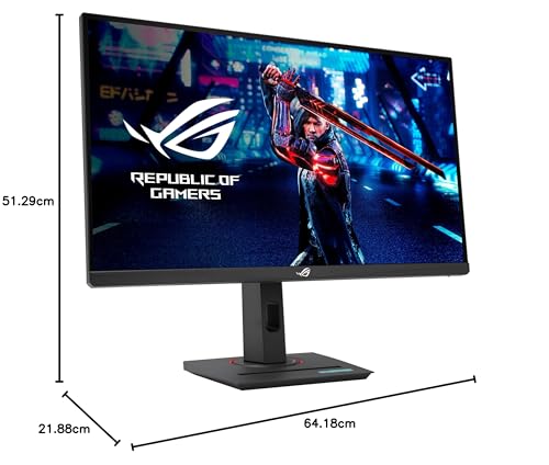 ASUS ROG Strix XG27ACS - Monitor Gaming de 27 Pulgadas 2560x1440, 180 Hz, 1 ms (GTG), Fast IPS, Extreme Low Motion Blur Sync, USB Type-C, G-Sync, DisplayWidget Center, Toma para trípode, HDR