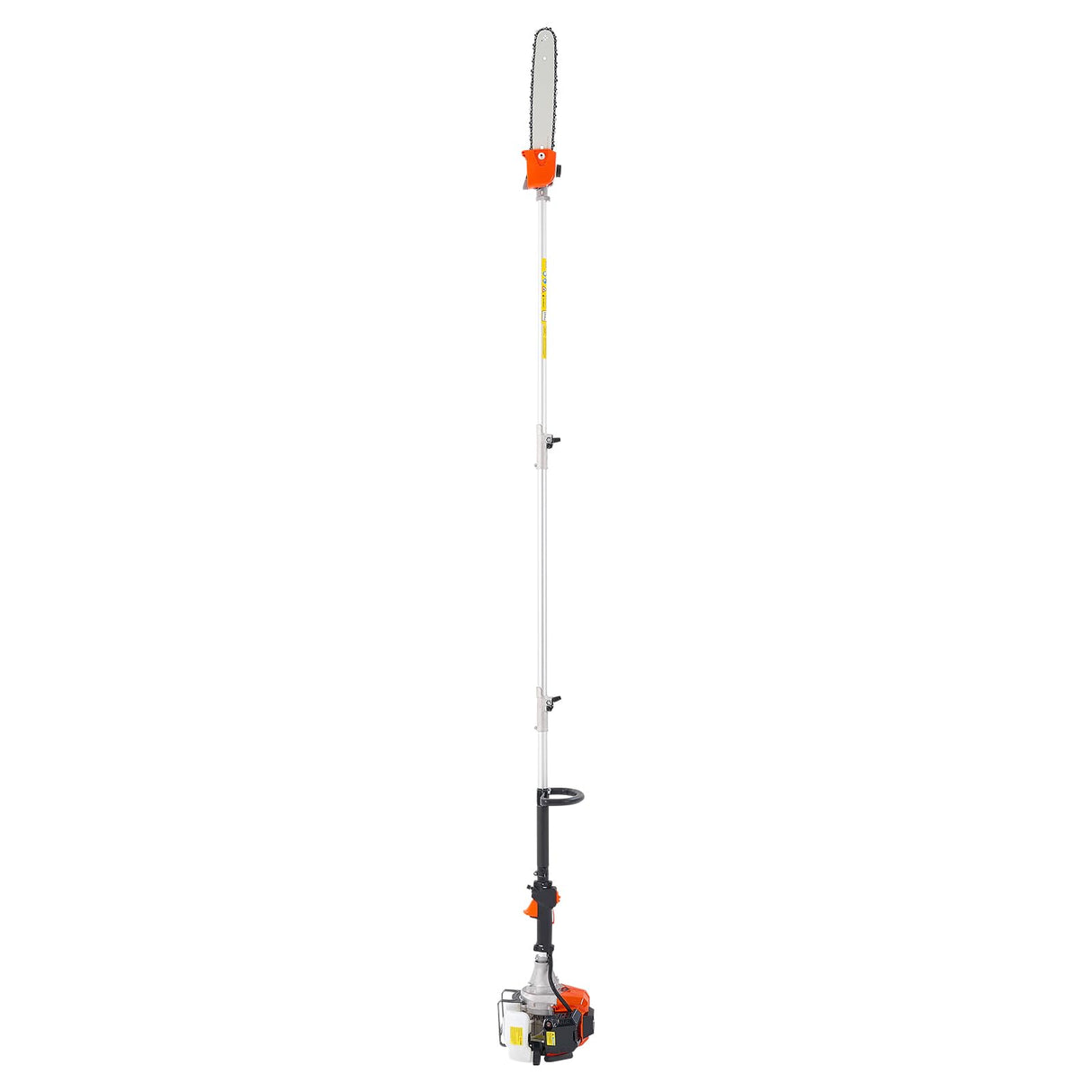 VEVOR Motosierra de Pértiga a Gasolina, Motosierra Inalámbrica de 52 cc y 2 Tiempos con Barra de Corte de 35,6 cm, Tanque de Combustible de 850 ml y Extensible de 2,2-2,94 m para Podar Árboles