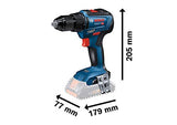 Bosch Professional 18V System GDX 18V-200 + GSR 18V-55 - Set llave de impacto + atornillador a batería (2 baterías x 4.0 Ah, en maletín)