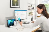 Kensington StudioCaddy Organizador con Carga Inalámbrica Qi para Dispositivos Apple, Incluidos iPhone, iPad, MacBook y Apple Watch y Soporte para MacBook, Blanco