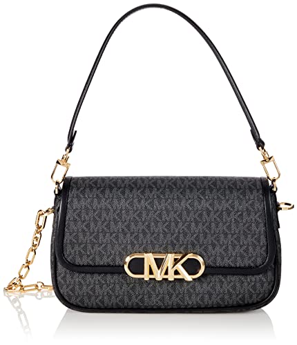 Michael Kors Parker MD Conv POUCHETTE Shldr, Bolsa para Mujer, Negro, One Size