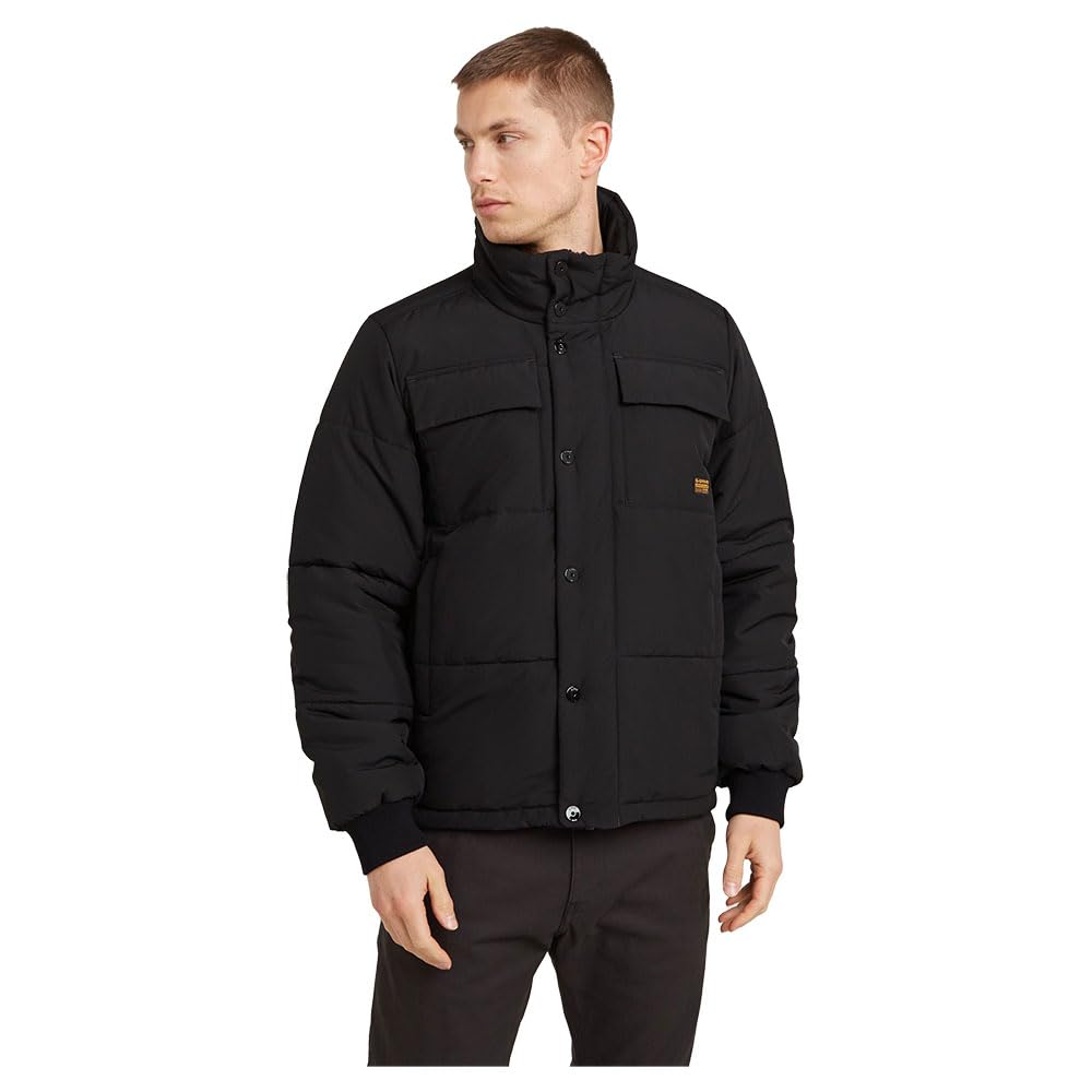 G-Star Para Hombre 4 Pocket Quilted Padded Jacket, Negro (dk black D25353-D712-6484), XS