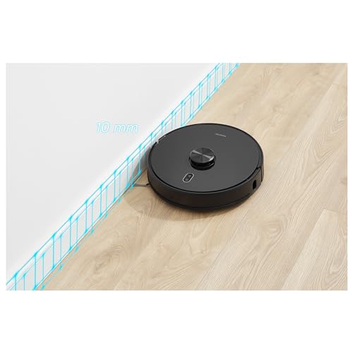 SENCOR Robot Aspirador y fregasuelos SRV 9120BK - Navegación Láser LiDAR, Ultra Potente 3000Pa, Autonomía de 140 min, Control por App, Silencioso, Ideal para Pelos de Animales y Alfombras