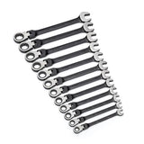 Gearwrench 9901DBE Juego de llaves de combinacion metrica de 12 puntos, color negro, de 8 a 19mm (12 unidades), negro