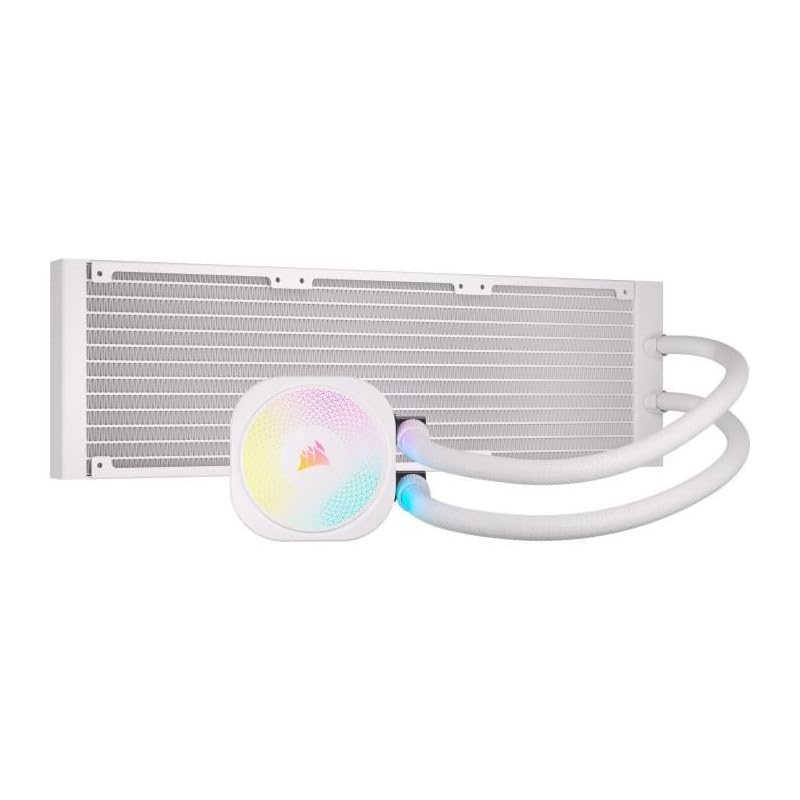 CORSAIR iCUE LINK TITAN 360 RX Refrigerador Líquido RGB Para CPU – 360mm AIO – 3x RX120 Ventiladores RGB Incluidos – Compatible con Intel LGA 1851/1700, AMD AM5/AM4 – Hub iCUE LINK Incluido – Blanco
