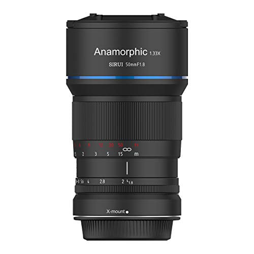 SIRUI 50mm f1.8 Anamorphic Cinema Cine Objetivo Lens Lenses Lente 1.33x (X Mount) APS-C