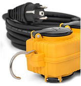 Brennenstuhl 1151781 - Cable de extensión, de 4 vías flip powerblock ip44 10m h07rn-f 3g2.5 negro