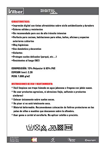 Vilber Kids Dots Alfombra, Vinilo, Multicolor