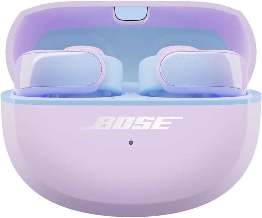 Bose Ultra Open Earbuds, Auriculares inalámbricos de botón de alta gama y fidelidad, Auriculares Bluetooth intraurales , Diseño de moda abierto, Hasta 48 h de autonomía, Lila Claro - Edición Limitada