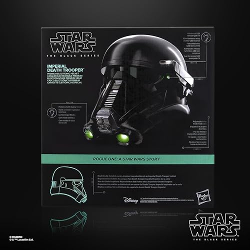 Star Wars The Black Series, Casco electrónico premium de Imperial Death Trooper, Artículo para juego de rol de adultos