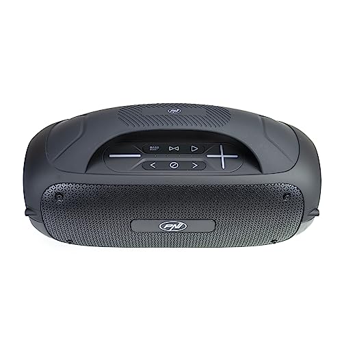 PNI Set de 2 Altavoces portátiles FunBox BT600, emparejamiento Mediante Bluetooth con función de Sonido estéreo, 65W, IPX4