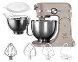 Electrolux Asistente de cocina modelo EKM5570, aparato de cocina con gancho amasador, protección contra salpicaduras, batidor de globos, tapa de fermentación, 1200 W, dos cuencos grandes de 2,9 litros