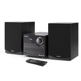 Sharp XL-B512(BK) Microcadena Sound System Estereo con Radio FM, Bluetooth v5.0, CD-MP3, reproducción USB, Altavoces de Madera y 45W Color Negro