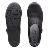 Clarks Sillian Bella, Zapatos Planos Mary Jane Mujer, Black Synthetic, 41.5 EU