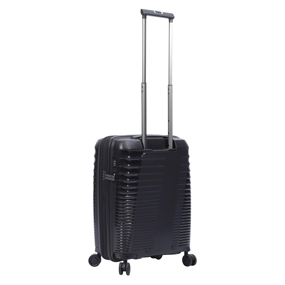 TOTTO - Maleta Trolley Cabina, Modelo Traveler, 39 x 55.5 x 26.5 cm, Capacidad 48L, Rígida y Expandible, Ruedas 360º, Manija Telescópica, Correas Internas, Candado TSA, Color Negro