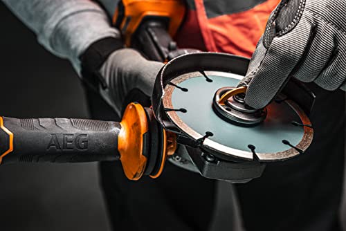 AEG BEWS18-115BLPX2-0 - Amoladora 115 mm 18 V BRUSHLESS "full security", 9000 rpm, mango antivibración, interruptor "hombre muerto", arranque progresivo, freno de disco (sin bat. ni cargador)