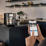 SIEMENS - Cafetera superautomática, EQ700, iSelect Display, coffeeWorld, con preparación en frío y preparación lenta, espumador de leche, Home Connect, gris, TP715R01